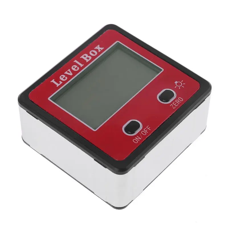 LCD Digital Inclinometer Spirit Level Protractor Gauge Meter Bevel Level Base