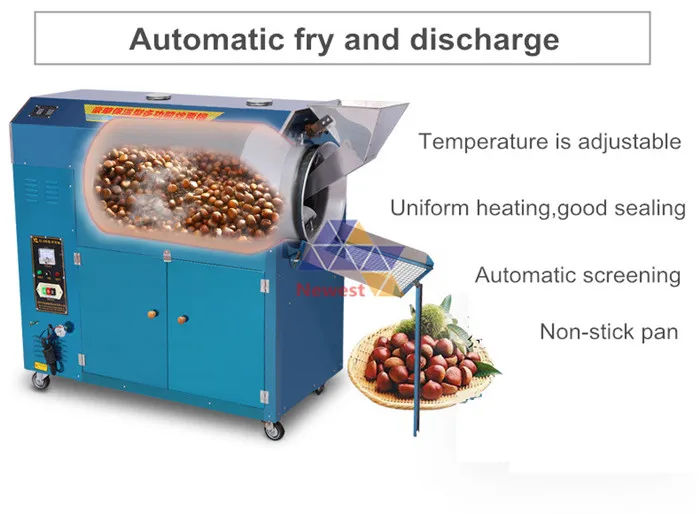 Коммерческая жаровня 15 кг арахисовая соя орехи кешью жаровня машина для выпечки/каштановый аппарат для обжарки кофейных зерен машина