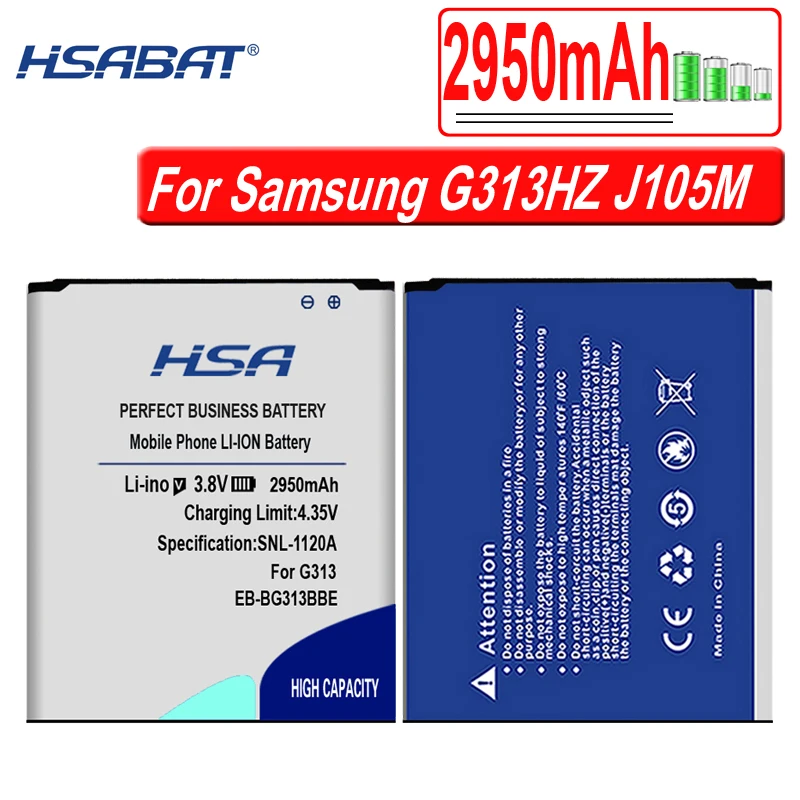 Бесплатная доставка Новый 2950mAh EB-BG313BBE аккумулятор для Samsung G313HZ J105M J105Y J106 J106B G310 G310A