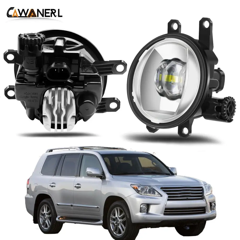 

LED Lens Fog Light 30W 8000LM Car Right + Left Side Fog Light Assembly DRL Daytime Running Lamp 12V For Lexus LX570 2008-2014