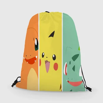 

Custom Pikachu Drawstring Bag Daypack Kids Satchel Casual Backpack Teenager Storage Bag Women Men 31x40cm*181031-03-9052