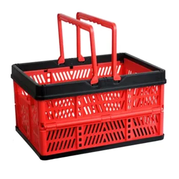 

1PC Shopping Basket Versatile Portable Foldable Snacks Basket Laundry Basket for Kitchen