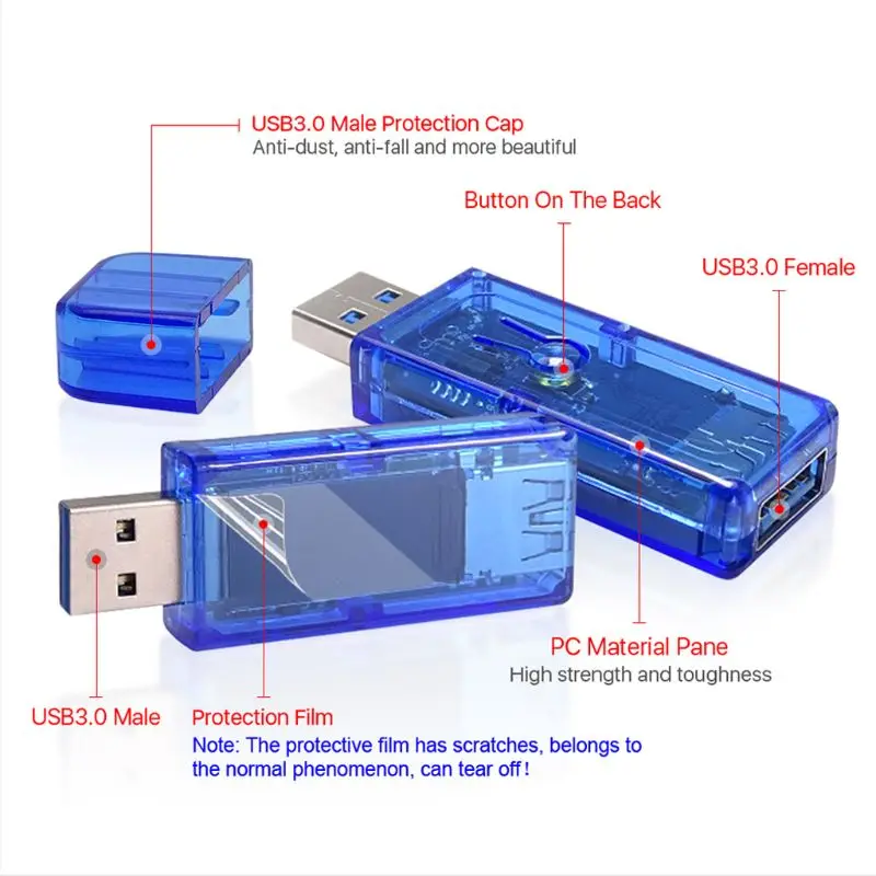 AT35 USB 3,0 ЖК-мультиметр Вольтметр Амперметр измеритель тока тестер для УМБ