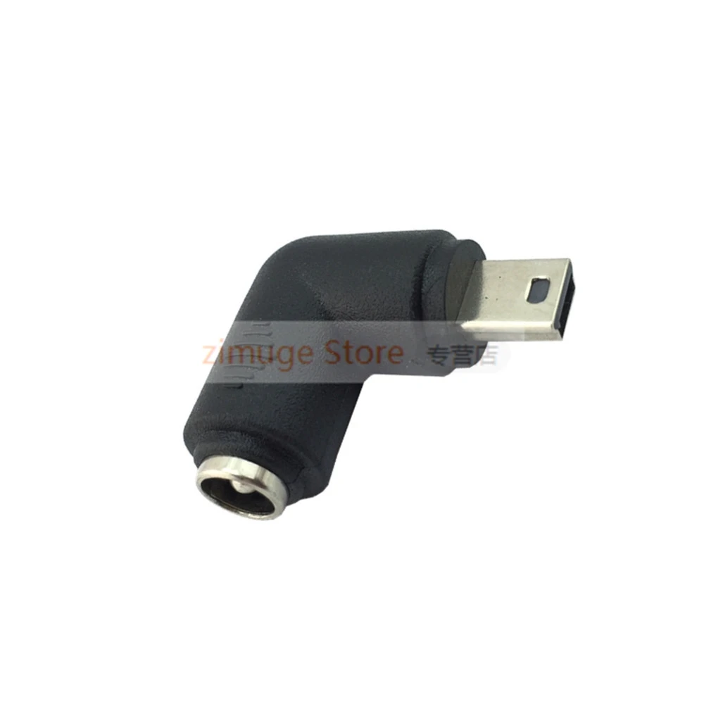 Высокое качество DC 5,5x2,1 мм разъем к Мини USB Мужской преобразователь питания 90 градусов прямоугольный адаптер питания мини usb к DC разъем