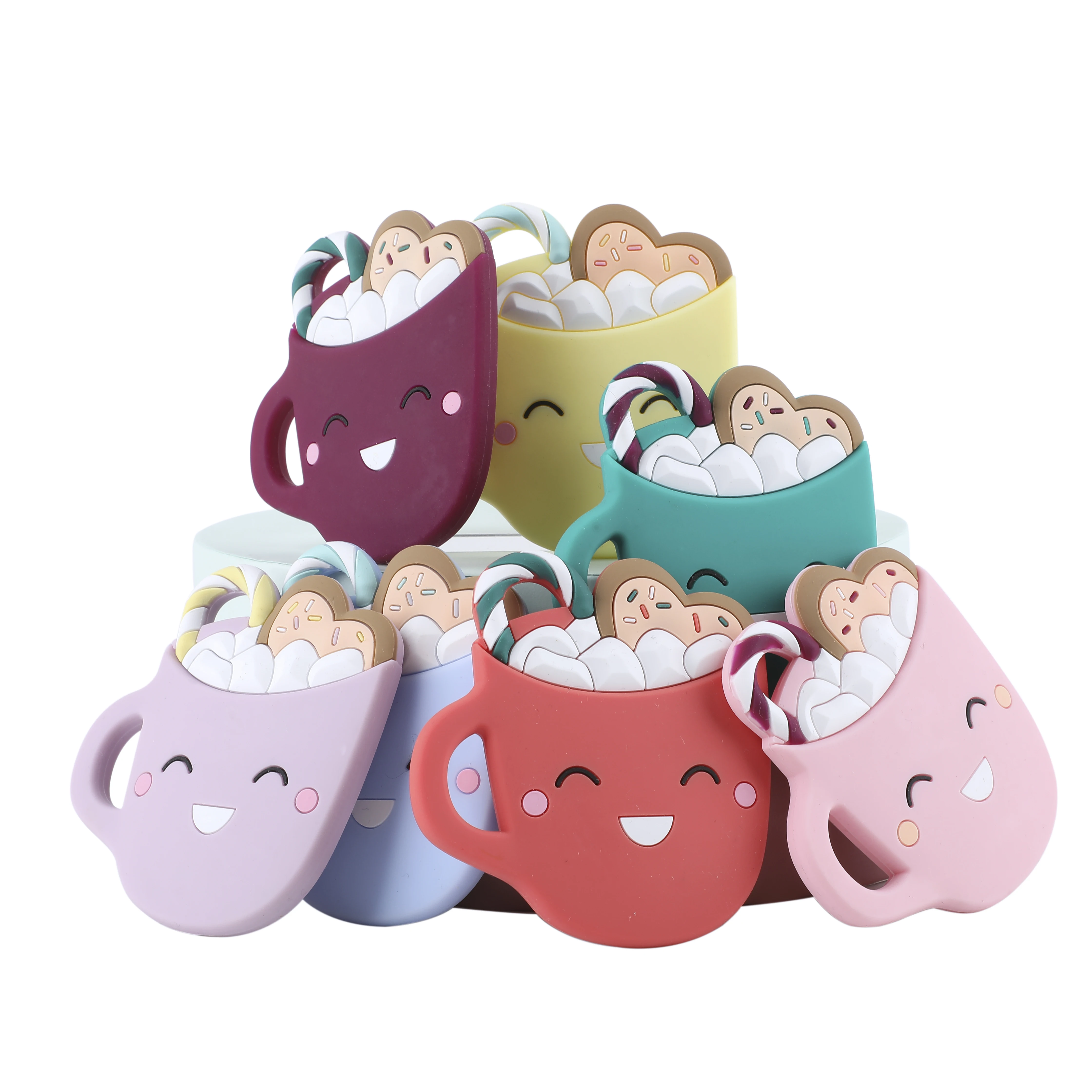 

1pc Silicone Teether Snowflake Water cup Rodents Teething Food Grade Infant Chewable Toys Baby Teether For Newborns