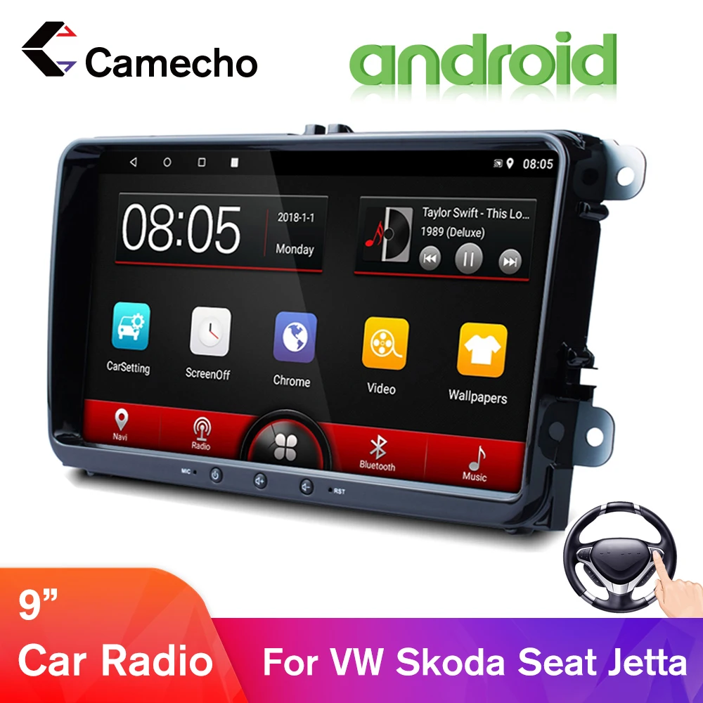 Автомагнитола Camecho 2 Din Android 8 1 9 дюймов Автомобильный мультимедийный плеер GPS