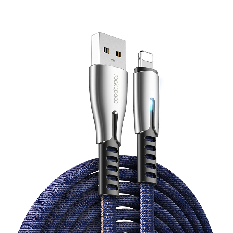 Blue Rock Дата usb кабель для iphone 11 pro max Xs Xr X 8 7 6 plus 6s 5 s ipad Быстрая Зарядка Кабели зарядное устройство для мобильного телефона шнур - Цвет: Blue