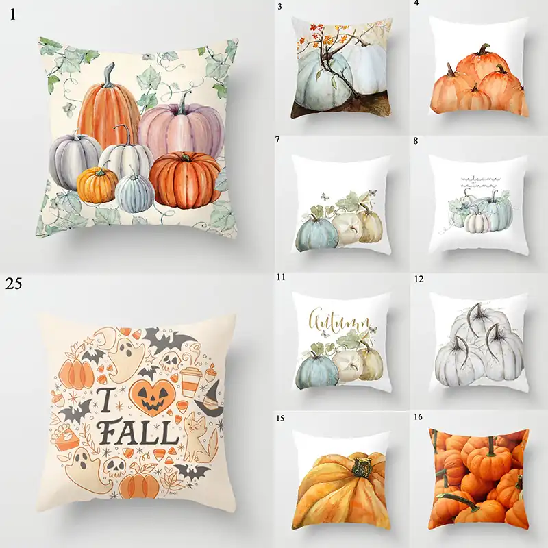 Halloween Pumpkin Throw Pillow Cover Pillowcases Decorative Sofa Cushion Cover
