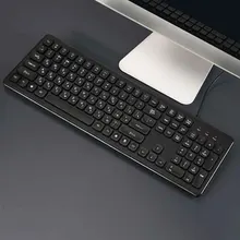 108 клавишная подсветка квадратная клавиатура для офиса русская игровая клавиатура USB кабель для практики набора текста компьютер Эргономичный для дома школы