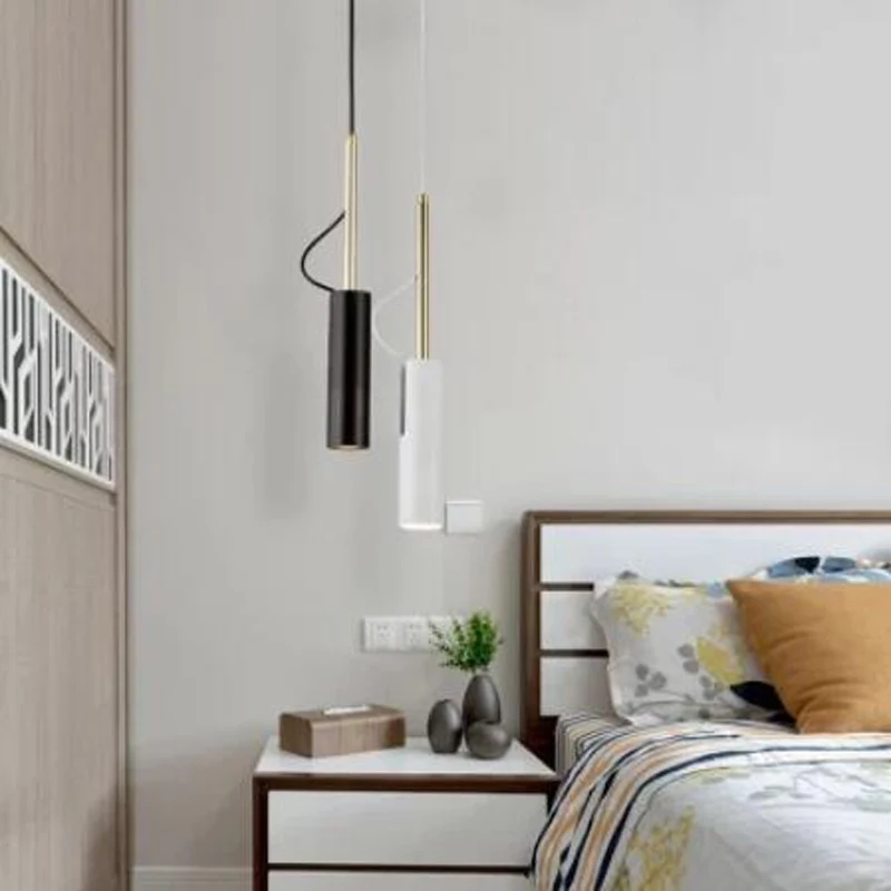 Подвесной светильник в скандинавском стиле, прикроватный подвесной светильник для кухни, подвесной светильник, регулируемый светодиодный светильник, светодиодный точечный светильник