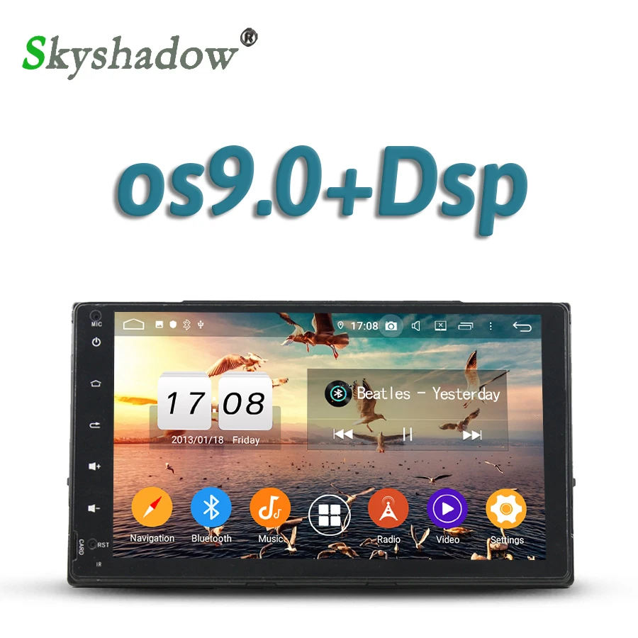 Автомобильный DVD мультимедийный плеер Android 10 4 Гб + 32 ГБ 8 ядер Wifi RDS радио GPS карта