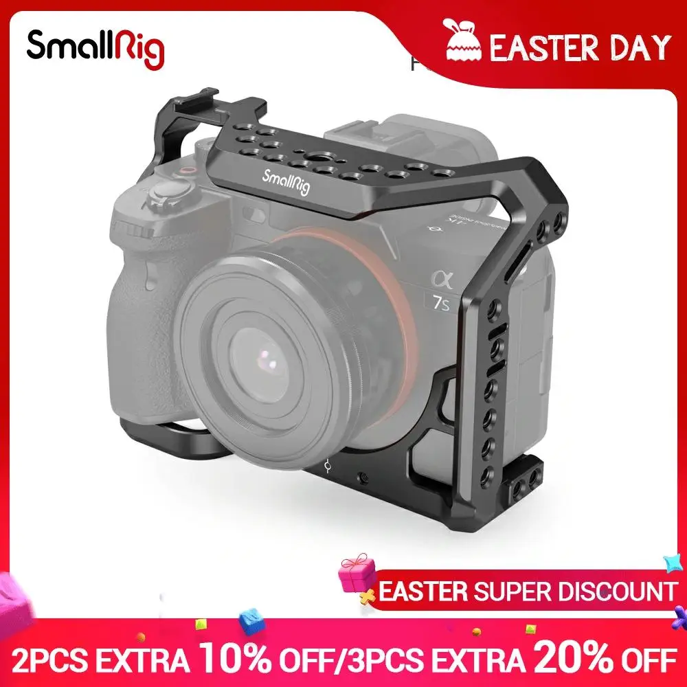 Gaiola para Sony Gaiola da Câmera com Sapata Montagem + Nato Smallrig Dslr Alpha 7s Iii Fria Ferroviário Vídeo Faça Você Mesmo Gaiola Rig-2999 A7s3 A7siii - Image 2