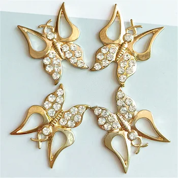 

20pcs/lot 22*30mm lovely bling Charm butterfly with Rhinestone pendant necklace bracelet hair accessories jewelry accessories