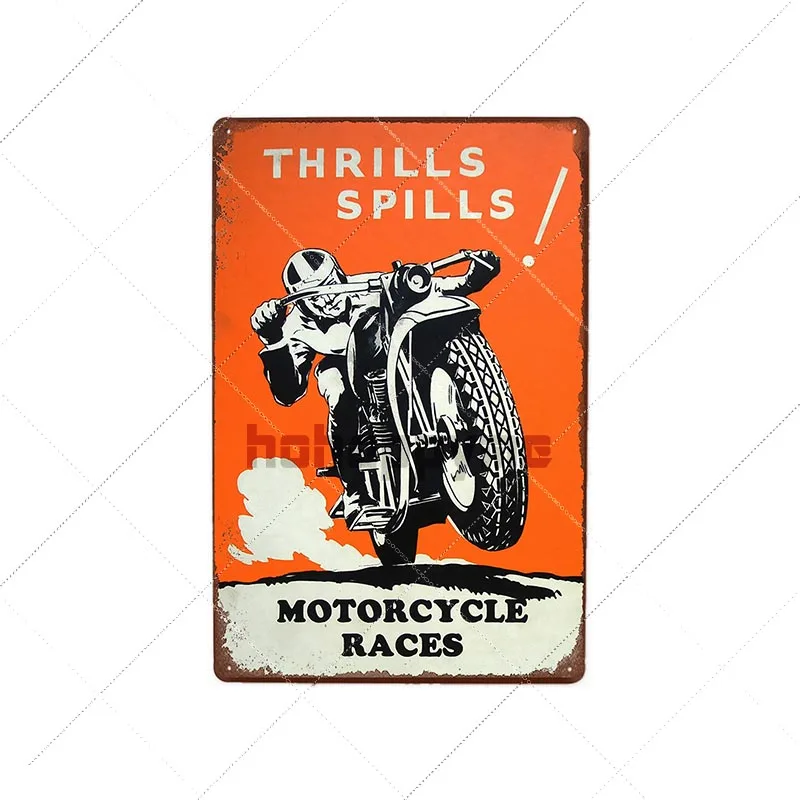 Retro TT Isle of Man Metal Tin Signs Vintage Motorcycles Poster Races Plaque Pub Bar Garage Wall Art Decor 20x30cm - Цвет: 9101007