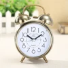 Vintage Retro Alarm Clock Silent Pointer Clocks Round Number Dual Bell Loud Alarm Clock Bedside Night Light Home Decor DROPSHIP 5