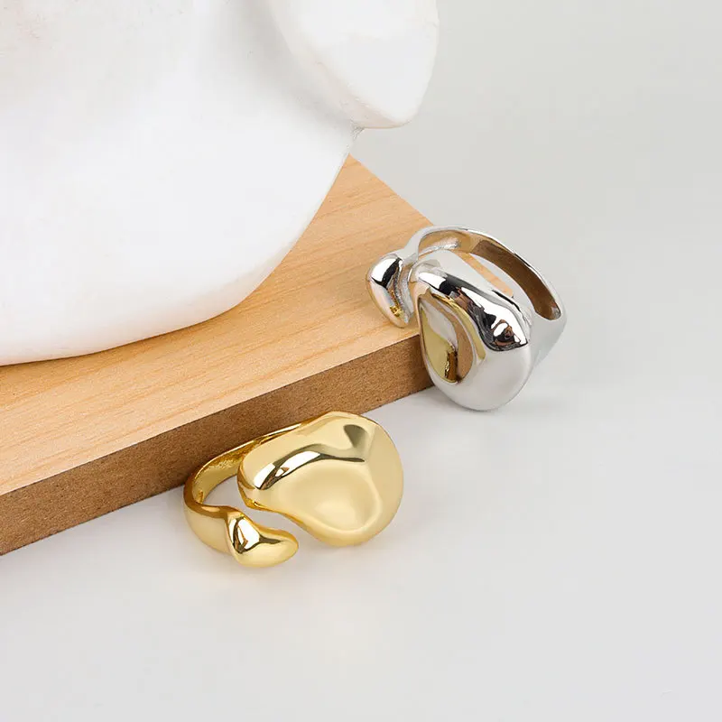 Silver Irregular Width Open Ring Female Jewelry, silver ring,opening ring,finger ring