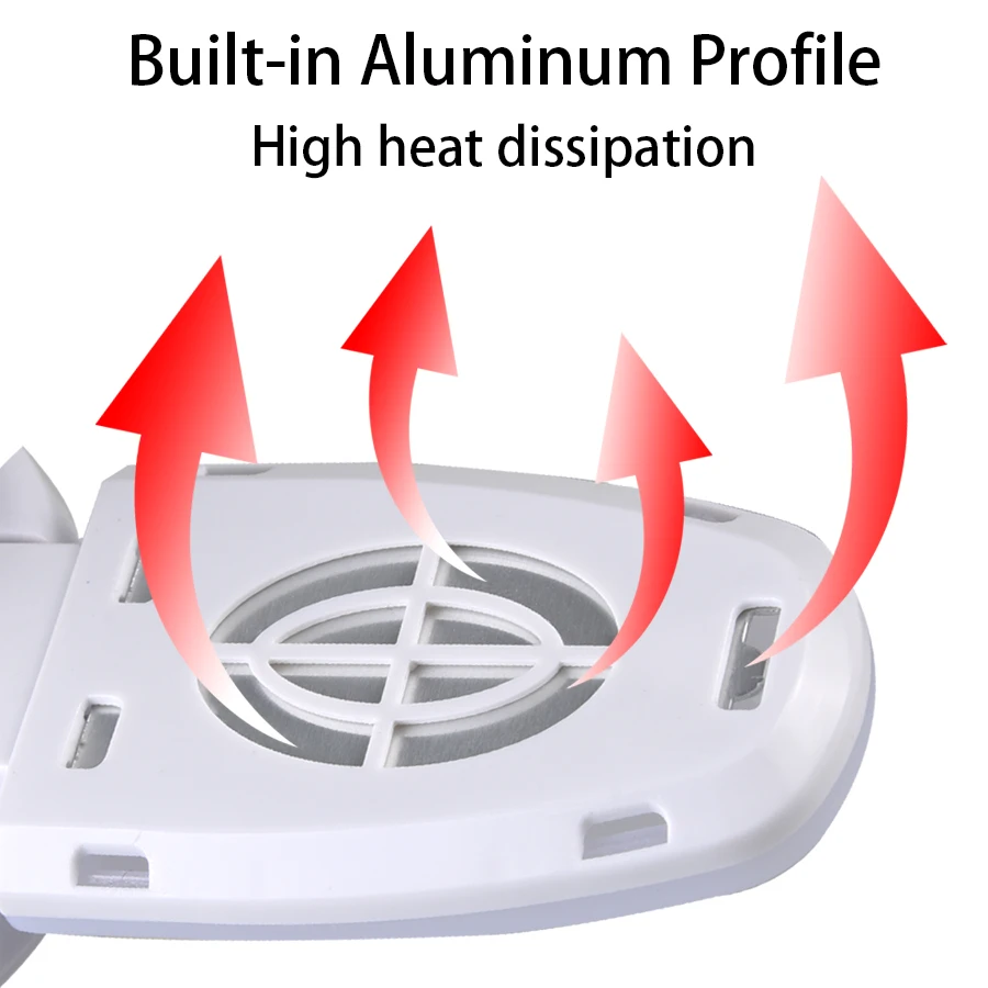 Ventilateur Plafond LED Intelligent et Pliable - 42CM, Télécommande, 3 couleurs de lumière