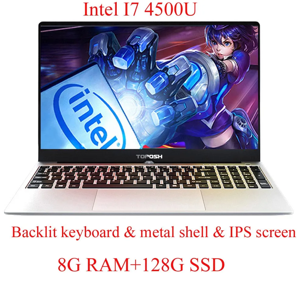 8G128G 4/8/12/16G Оперативная память 128/256/512/1024G SSD 15," Intel I7-4500U металлический корпус 1080P Win 10 лазерная гравировка клавиатуры ips игровой ноутбук - Цвет: 8G128G