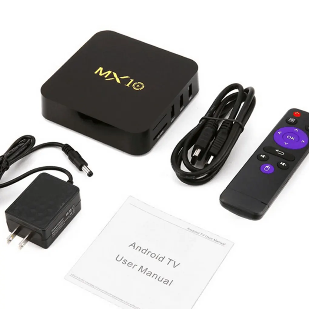 MX10 4+ 32 GB/4+ 64GB Android 8,1 Четырехъядерный 4K tv Box RK3328 Smart tv 3,0 USB медиаплеер