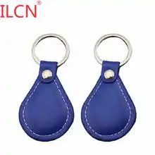 125 кГц ID Кожа водонепроницаемый синий считывание только RFID Брелки Жетоны близость EM4100 карта 45x66x7 мм брелок 10 шт Быстрая