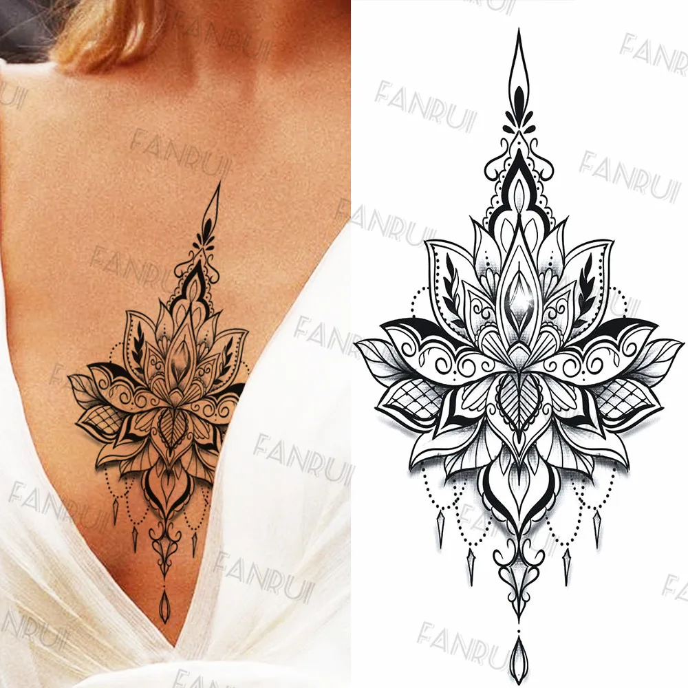 Mandala Flower Temporary Tattoos For Women Girls Henna Tatoos Paper Fake Jewelry String Snake Flower Tattoo For Party sexy,tattoo sticker,temporary tattoos,tattoo stencil