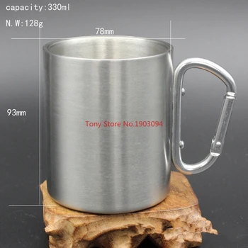 

100pcs 350ML Stainless Steel Portable Mug Cup Double Wall Travel Tumbler Coffee Mug Tea Cup Caneca Beer Mug Outdoor Water Cup