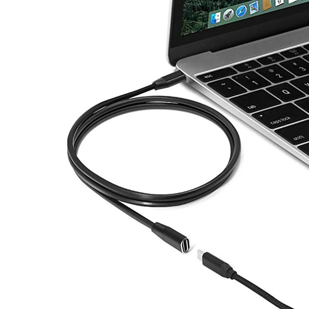 Usb 3,1 type C кабель-удлинитель для мужчин и женщин 3,3 фута Быстрая зарядка и аудио/видео передача данных для Macbook Pro
