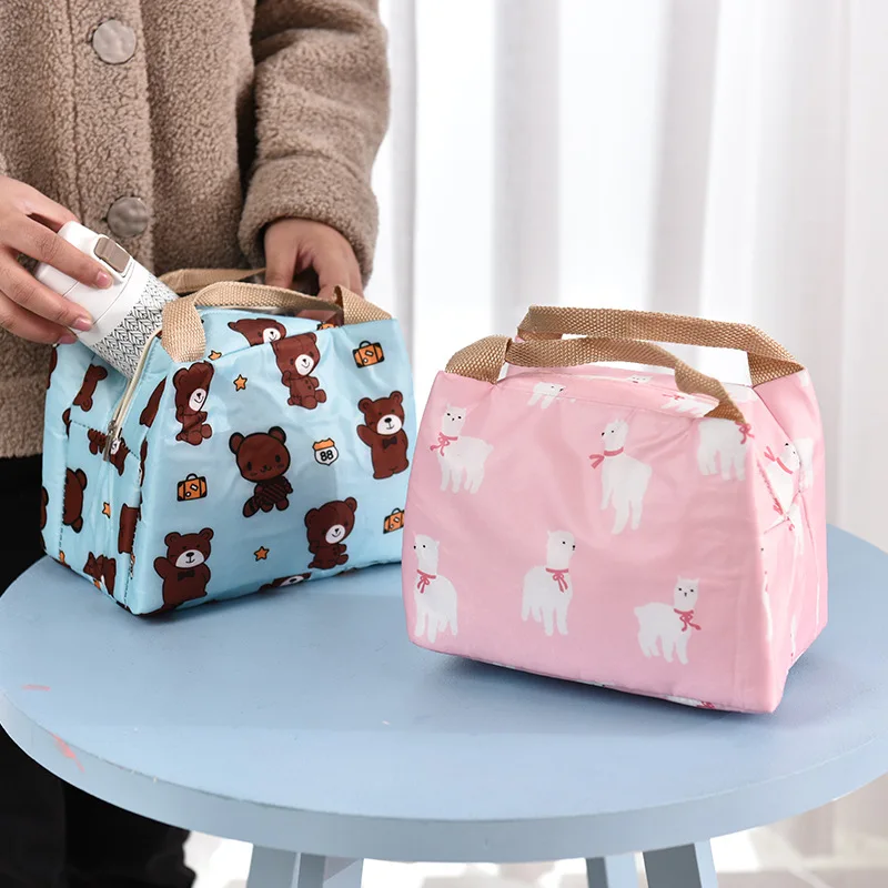Tote-Bag Cooler Lunch-Bags Food Picnic Cartoon Children Cute Insulated Kids School Fresh