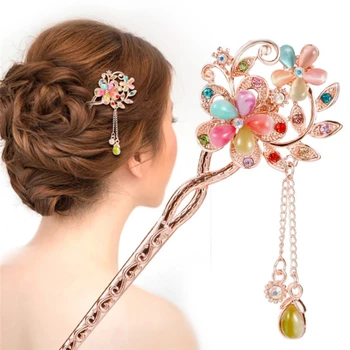 

Chinese Hanfu Headdress Bride Full Set of Hair Fringed Tassel Hairpin Antique Hair Accessories With Accessories