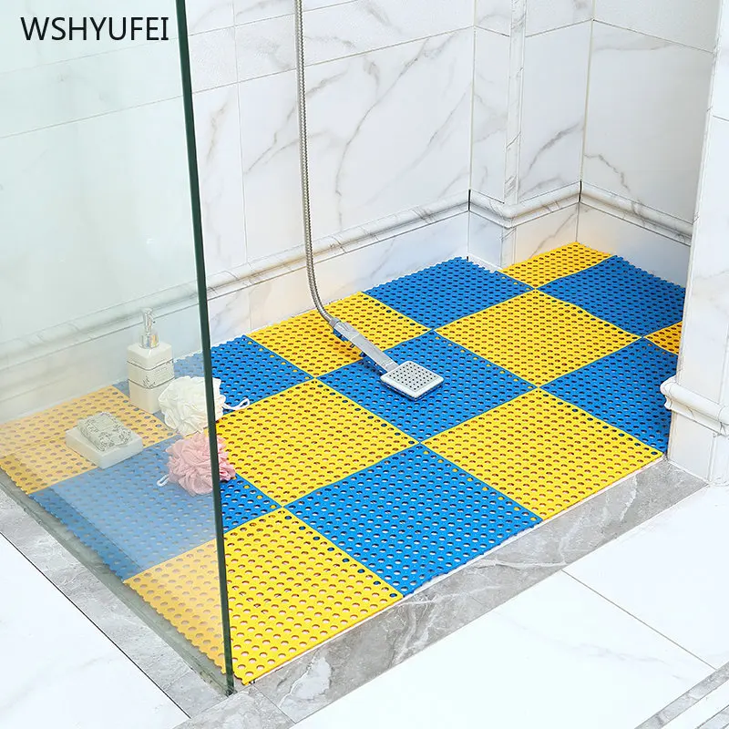 4 шт может отрезать массажный коммерческий бассейн мозаика домашняя ванная комната вода ванна коврик полый протекающий нескользящий