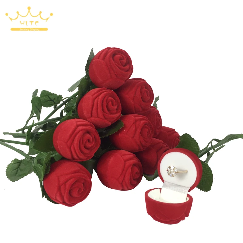 Earring Velvet Box Pendant Wedding Storage Display Red Jewelry Ring Rose Gift Earring Velvet Box Pendant Wedding Storage Display Red Jewelry Ring Rose Gift