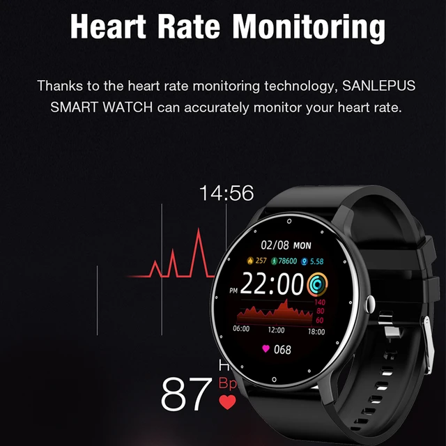 Smart Watch Men Wristwatch Full Touch Screen Sport Fitness IP67 ...