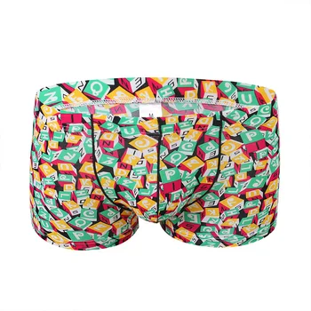 

men fashion Boxer Underwear HOT Wild Leopard Boxers Gay Men's Printed Fashion Low Waist Floral underwear
