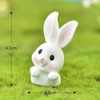 

Cute Rabbit Gardening Succulent Resin Ornaments Mini Resin Animal Micro Landscap Resin Ornaments Decoration