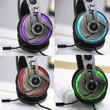 CLAITE A60 3,5 мм USB игровые стереонаушники 7,1 канальная гарнитура RGB световая накладная стереогарнитура для ноутбука компьютера
