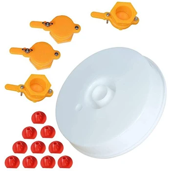 

New Beekeeping Supplies,Beekeeping Tools Kit Include 1 Pcs Bee Feeder & Honey Extractor Tap & Beehive Entrance