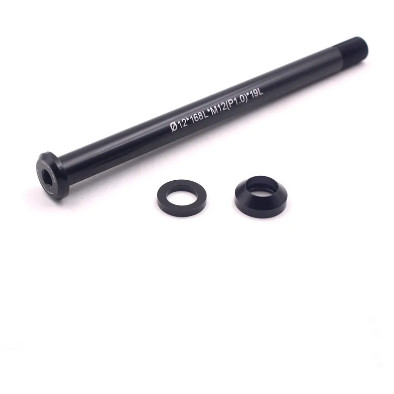 

ultralight Mountain Bike Axle Quick Rlease Lever 142*12*168L*M12(P1.0)*19L Bike Barrel Shaft The total length of 168 mm