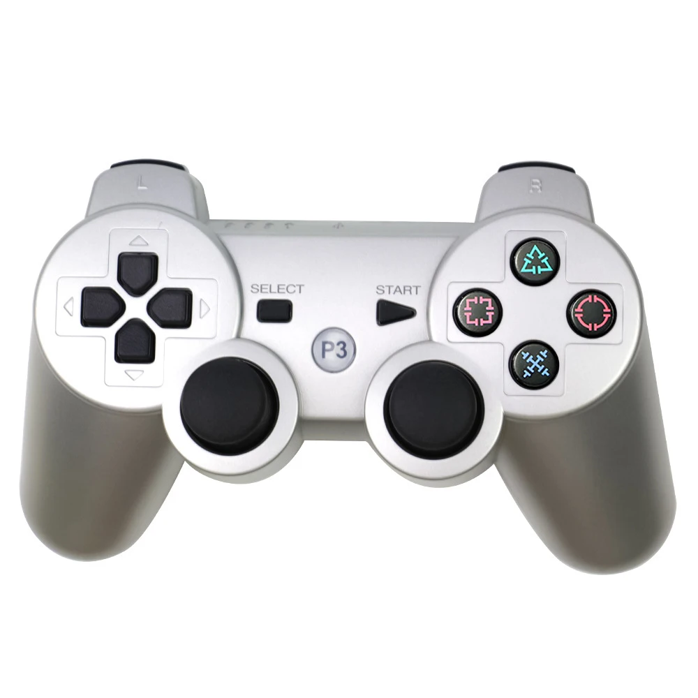 Беспроводной Bluetooth контроллер для sony PS3 геймпад для Play Station 3 джойстик для sony Playstation 3 PC для Dualshock контроллер - Цвет: Type 1 Silver