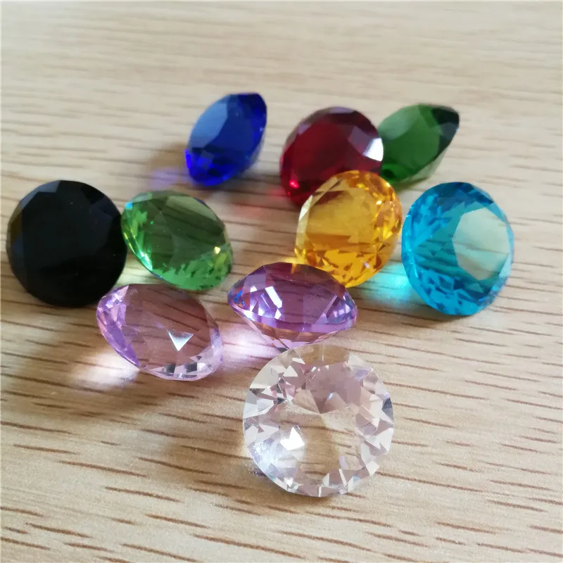 Diamante de cristal de 80mm para decoración de fiesta, cristal grande, propuesta romántica, adornos para decoración del hogar, regalos de navidad