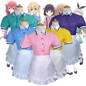 

2020 Anime MANGA TIME KIRARA CARAT Sakuranomiya Maika Maid outfit Cosplay Costume Halloween Cafe waitress dress uniform costumes