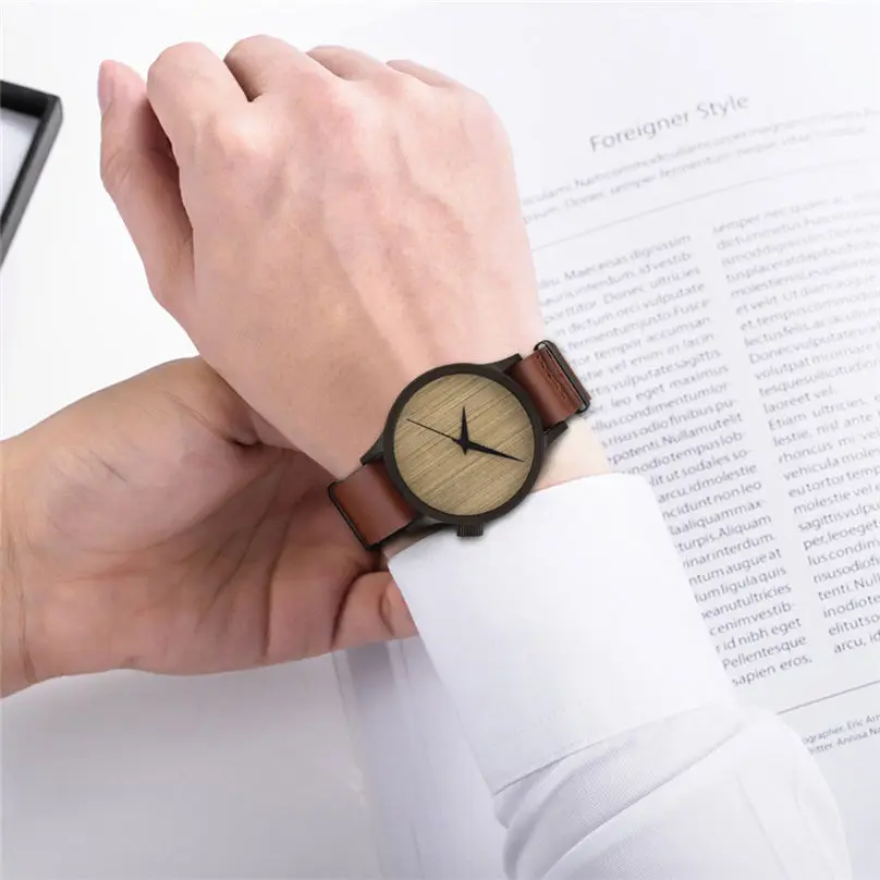 New Casual Fashion Wooden Watch Men's And Women's Watch Bamboo Men Leather Watches 3N25 (8)