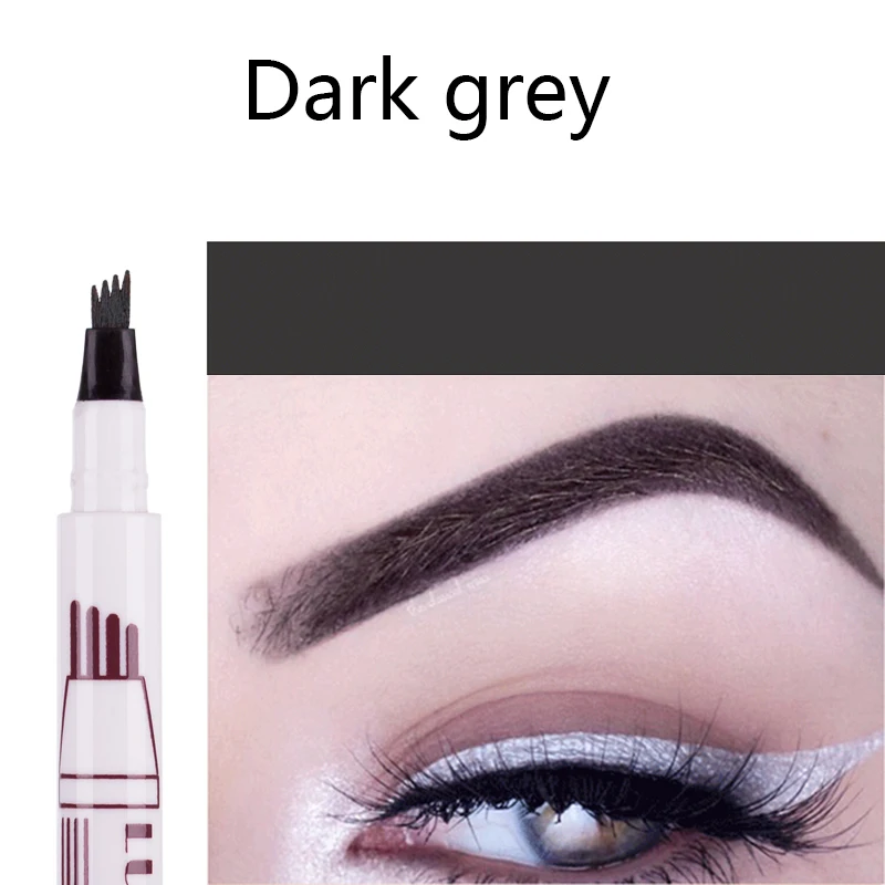 dark grey Make up menow для бровей карандаш для бровей маркер Водонепроницаемый брови татуировки для бровей 5 цветов, стойкая краска для усиления цвета краситель оттенок Ручка для глаз с длинным рукавом - Цвет: dark grey