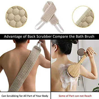 

Men Women Soft Loofah Back Scrubber Bath Towel Exfoliating Loofah Massage For Shower Body Cleaning Bathing Sponge