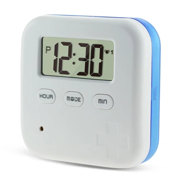 

Timer Reminder Desk Pill Box Plastic Dustproof Portable Alarm Storage Sound With Lid Multi Slots Medicine Organizer Drawer