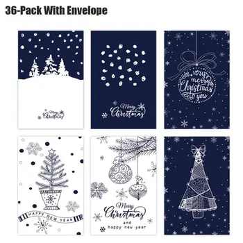 

36pcs Merry Christmas Greeting Cards Bulk Box Set Xmas Greeting Cards 4x6in
