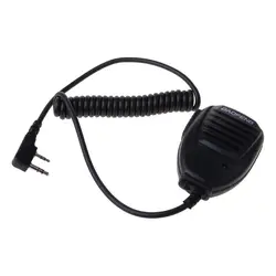 Microfone com rádio de comunicação ptt baofeng, rádio portátil de duas vias, walkie talkie com microfone original