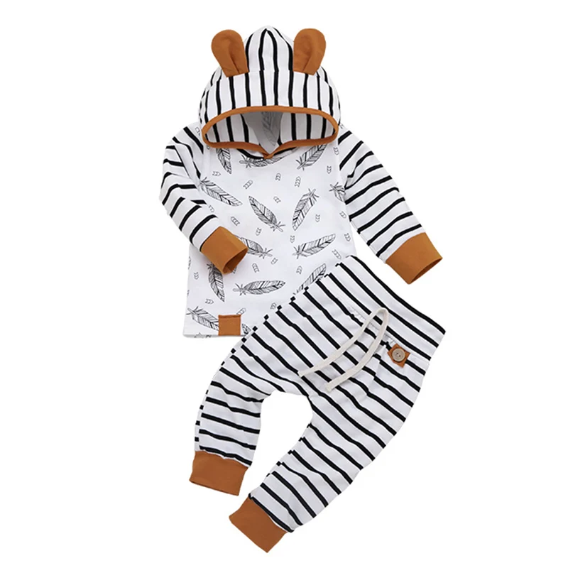 Newborn Baby-Boy-Girl Autumn Baby Winter Pants Outfits-Set Rompers-Tops Enfant Vetement