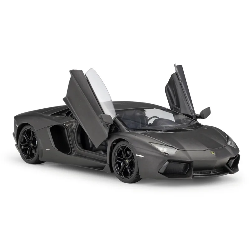 WELLY, 1:24, Lamborghini, Aventador, LP700-4, спортивный автомобиль, имитация, сплав, модель автомобиля, украшение, коллекция игрушек, инструменты, подарок - Цвет: Черный