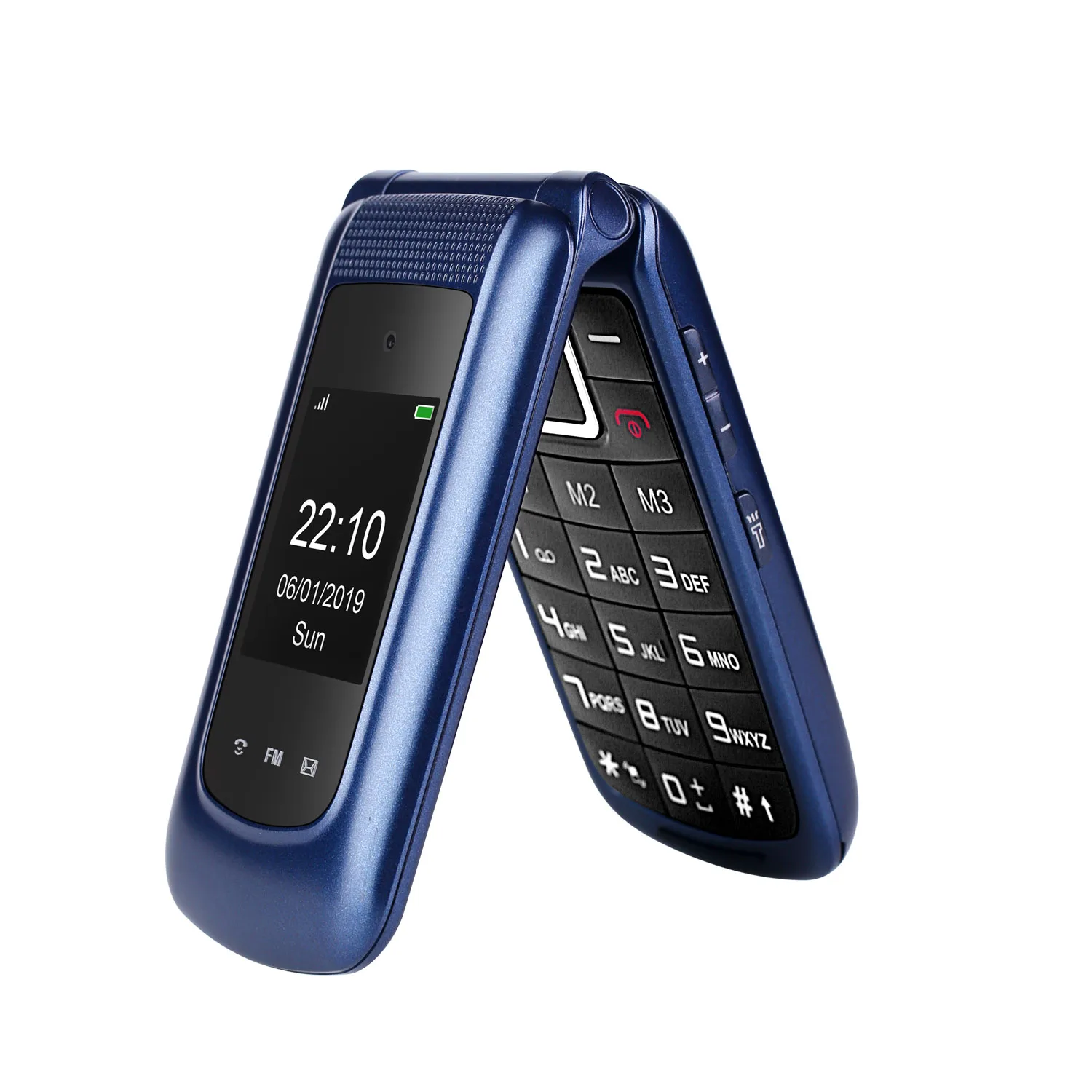 

Ushining Uleway 2G Big Button Flip Mobile Phone for Elderly,Dual Sim Free Unlocked Phone SOS Button Loud Speaker for Senior