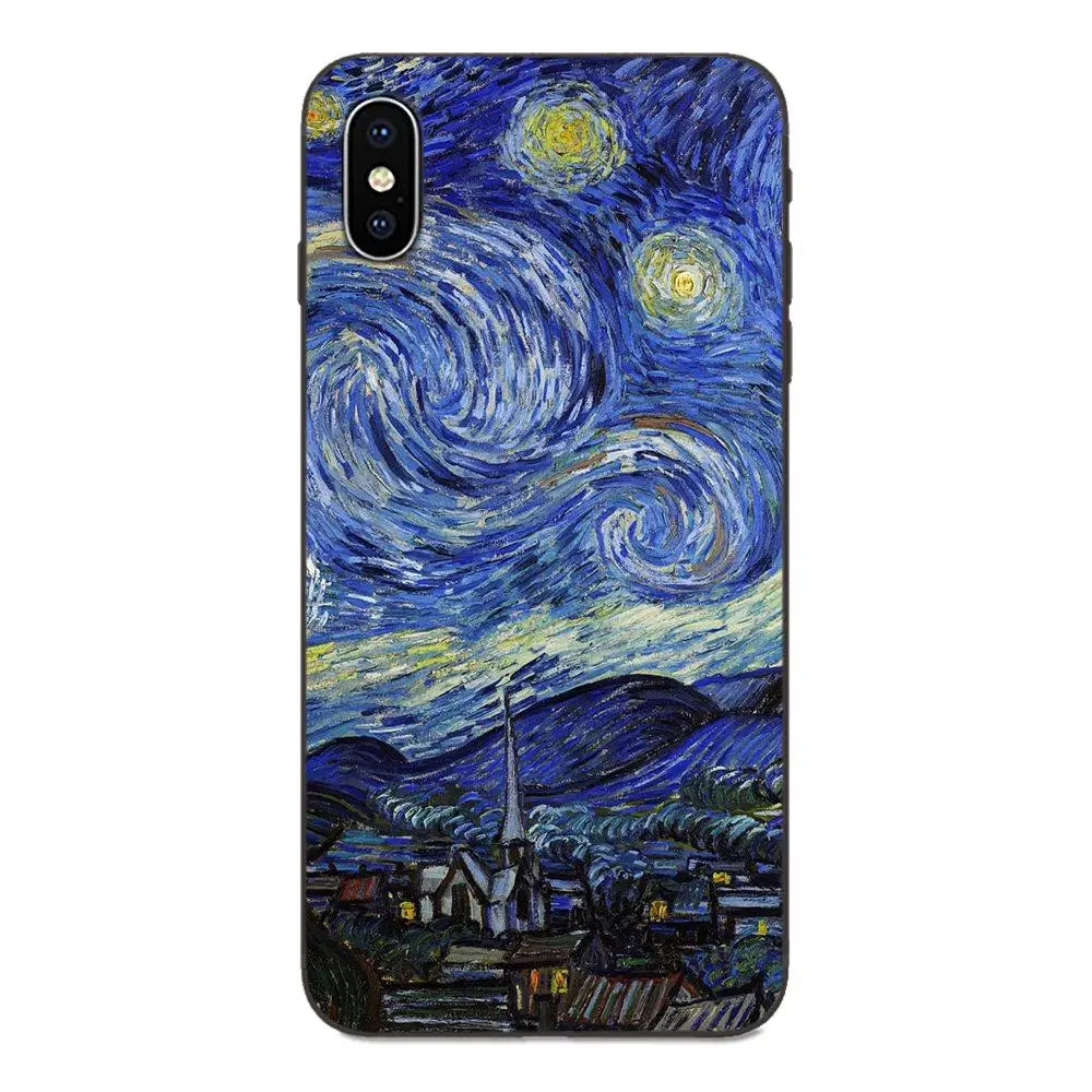 Винсента Ван Гог звездное небо картина маслом для Galaxy C5 C7 J1 J2 J3 J330 J5 J6 J7 J730 M20 M30 Ace Core Max Мини плюс премьер-профессионал - Цвет: as picture